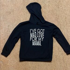SHEIN Black Hoodie with White Text